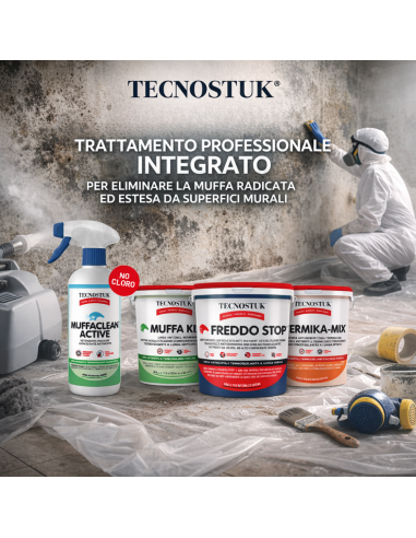 KIT Professionale Antimuffa Tecnostuk Per Muffa Molto Radicata Ed Estesa
