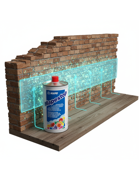 Mapei MAPESTOP Microemulsione Siliconica Barriera Chimica Contro L’Umidità 1 Kg