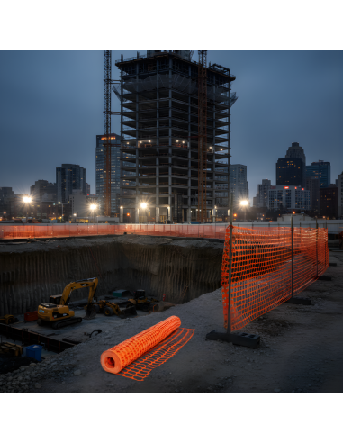 FORTUNATO Rete In Pvc Per Recinzione Colore Arancione Rotolo 1 x 50 m (50 mq)