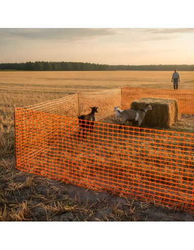 FORTUNATO Rete In Pvc Per Recinzione Colore Arancione Rotolo 1 x 50 m (50 mq)