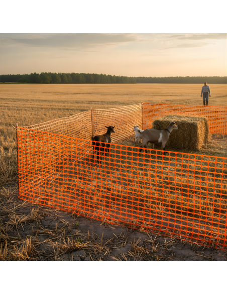 FORTUNATO Rete In Pvc Per Recinzione Colore Arancione Rotolo 1 x 50 m (50 mq)