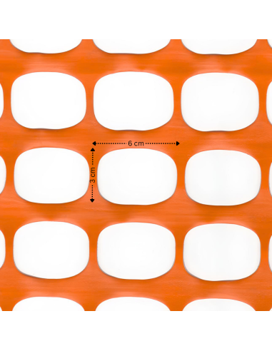 FORTUNATO Rete In Pvc Per Recinzione Colore Arancione Rotolo 1.2 x 50 m (60 mq)