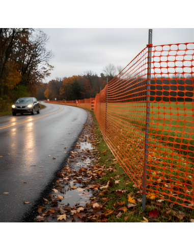 FORTUNATO Rete In Pvc Per Recinzione Colore Arancione Rotolo 1.2 x 50 m (60 mq)