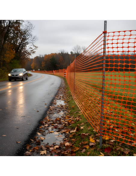 FORTUNATO Rete In Pvc Per Recinzione Colore Arancione Rotolo 1.2 x 50 m (60 mq)