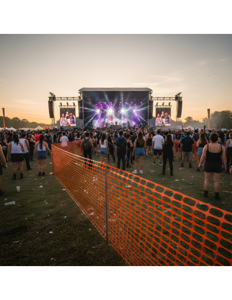 FORTUNATO Rete In Pvc Per Recinzione Colore Arancione Rotolo 1.8 x 50 m (90 mq)