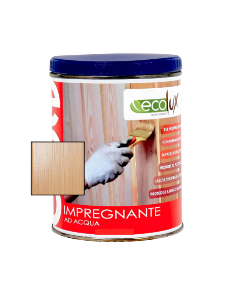 Impregnante Fondo Protettivo Acrilico Pigmentato Rovere Per Legno Ecolux