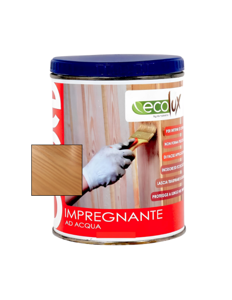 Impregnante Fondo Protettivo Acrilico Pigmentato Teak Per Legno Ecolux