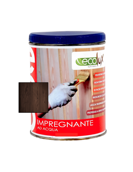 Impregnante Fondo Protettivo Acrilico Pigmentato Wenge Per Legno Ecolux