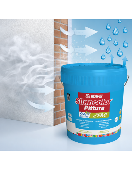 Mapei SILANCOLOR PITTURA ZERO Esterni E Interni Idrorepellente Traspirante 5 Kg