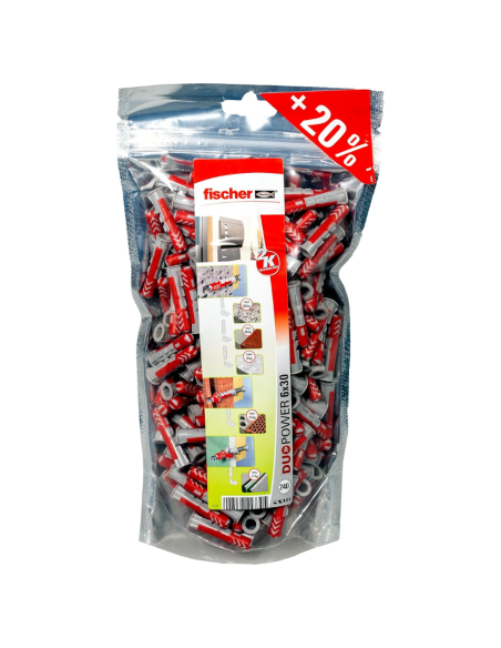 Fischer Big Pack DUOPOWER 6 x 30 mm 240 Tasselli Universali Per Fissaggio 
