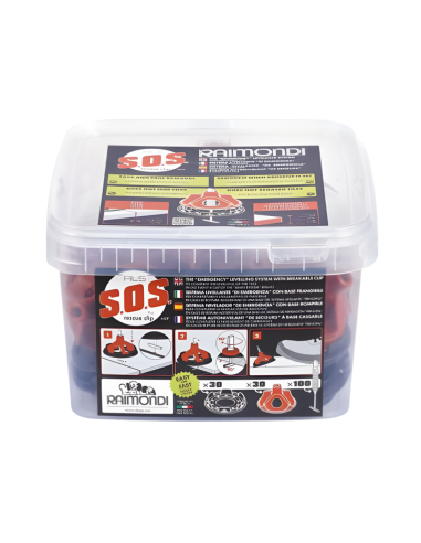 RAIMONDI Kit RLS SOS Sistema Livellante Basi SOS + Ghiere + Rondelle Antigraffio
