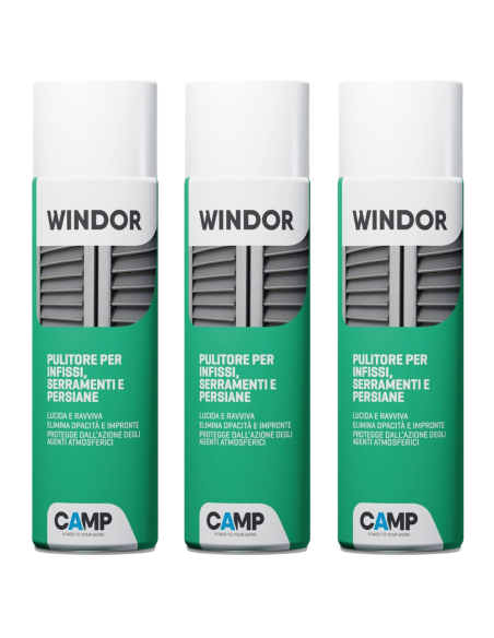 Windor Spray Lucida E Ravviva Infissi E Serramenti 500 ml 3 Pezzi - CAMP