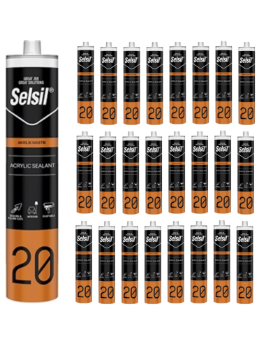 KIT 25 Pezzi Silicone Acrilico Verniciabile Bianco Impermeabilizzante 310 ml 