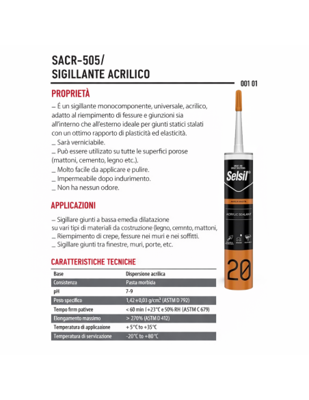 KIT 25 Pezzi Silicone Acrilico Verniciabile Bianco Impermeabilizzante 310 ml 