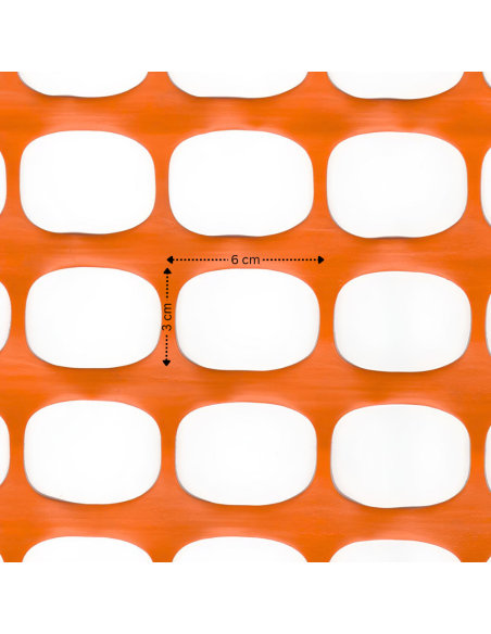 Rete In Pvc Per Recinzione Colore Arancione Rotolo 1 x 50 m (50 mq) FORTUNATO - foto 4