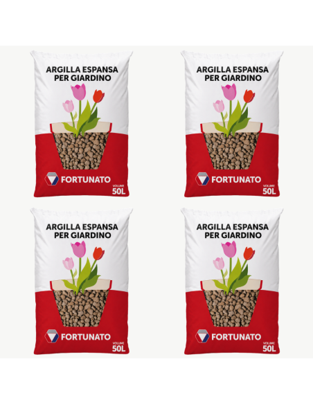 Argilla Espansa Leggera Per Piante 50 L 8-20 mm Pezzi 4