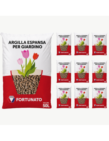Argilla Espansa Leggera Per Piante 50 L 8-20 mm Pezzi 10