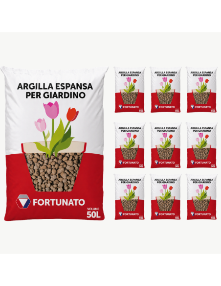 Argilla Espansa Leggera Per Piante 50 L 8-20 mm Pezzi 10