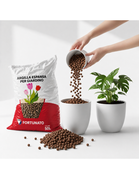 Argilla Espansa Leggera Per Piante 50 L 8-20 mm Pezzi 10