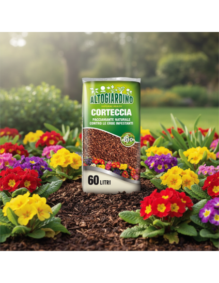 Corteccia Vegetale Pacciamante Naturale Per Giardino 60 L