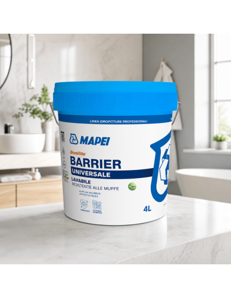MAPEI Dursilite Barrier Pittura Murale Per Interni Lavabile Contro Le Muffe 4 L