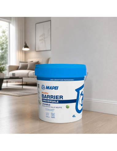 MAPEI Dursilite Barrier Pittura Murale Per Interni Lavabile Contro Le Muffe 4 L