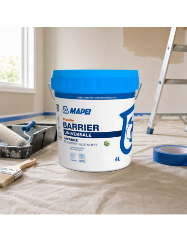 MAPEI Dursilite Barrier Pittura Murale Per Interni Lavabile Contro Le Muffe 4 L