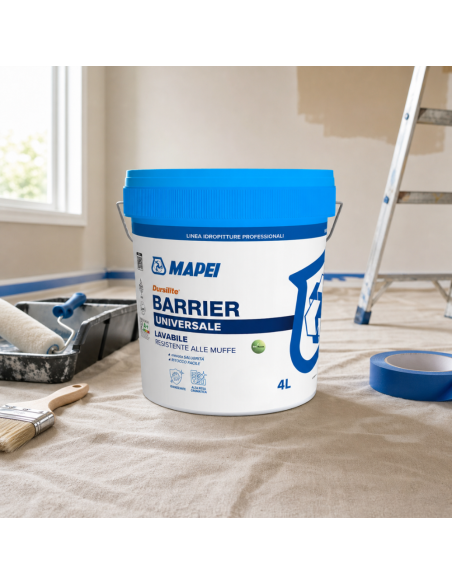 MAPEI Dursilite Barrier Pittura Murale Per Interni Lavabile Contro Le Muffe 4 L