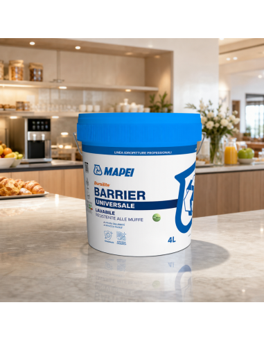 MAPEI Dursilite Barrier Pittura Murale Per Interni Lavabile Contro Le Muffe 4 L