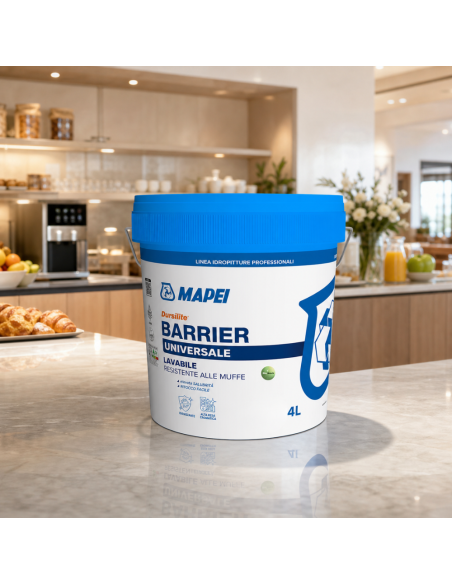 MAPEI Dursilite Barrier Pittura Murale Per Interni Lavabile Contro Le Muffe 4 L