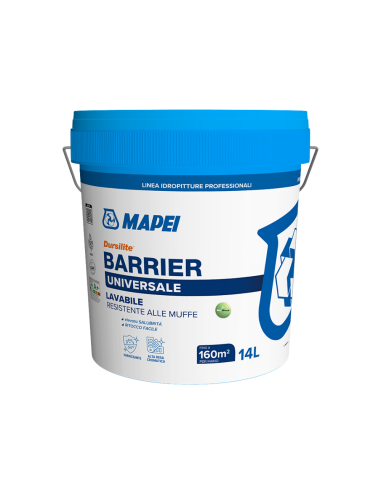 MAPEI Dursilite Barrier Pittura Murale Per Interni Lavabile Contro Le Muffe 14L