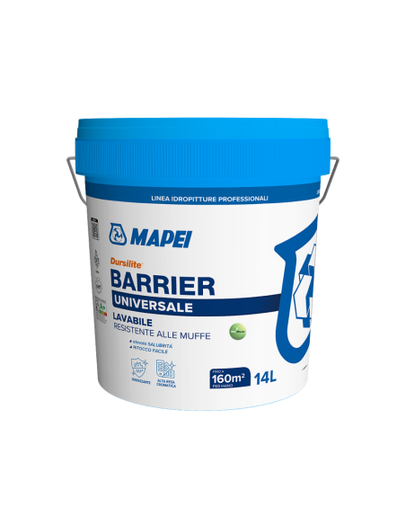 MAPEI Dursilite Barrier Pittura Murale Per Interni Lavabile Contro Le Muffe 14L
