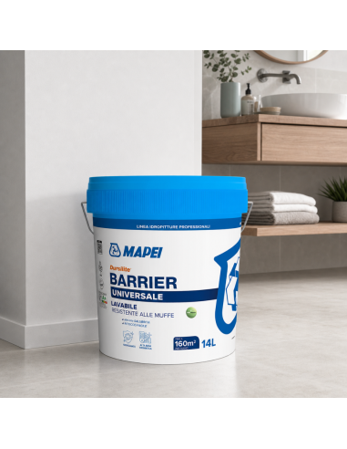 MAPEI Dursilite Barrier Pittura Murale Per Interni Lavabile Contro Le Muffe 14L