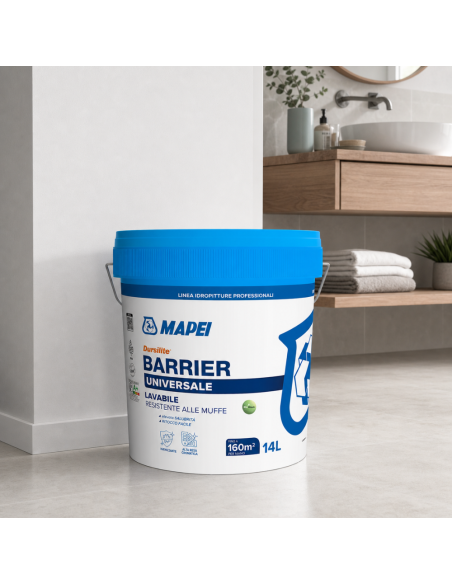 MAPEI Dursilite Barrier Pittura Murale Per Interni Lavabile Contro Le Muffe 14L