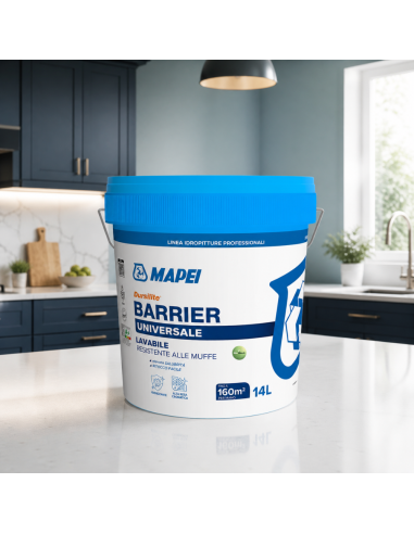 MAPEI Dursilite Barrier Pittura Murale Per Interni Lavabile Contro Le Muffe 14L