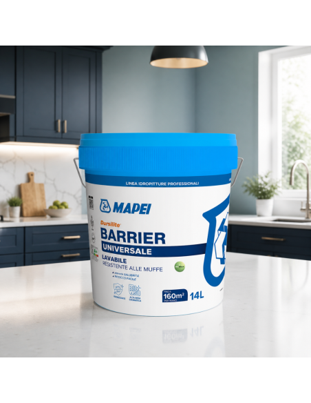 MAPEI Dursilite Barrier Pittura Murale Per Interni Lavabile Contro Le Muffe 14L