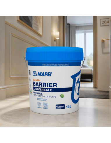 MAPEI Dursilite Barrier Pittura Murale Per Interni Lavabile Contro Le Muffe 14L