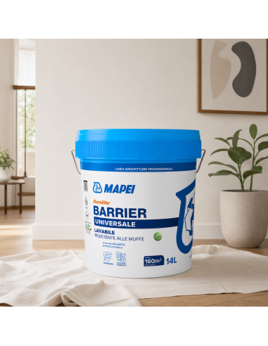 MAPEI Dursilite Barrier Pittura Murale Per Interni Lavabile Contro Le Muffe 14L