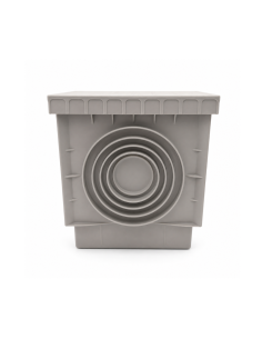 Pozzetto In PVC 200x200 mm Con Chiusino Grigio Per Acqua Piovana - FORTUNATO