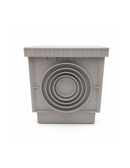 Pozzetto In PVC 200x200 mm Con Chiusino Grigio Per Acqua Piovana - FORTUNATO