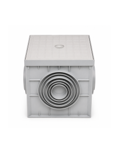 Pozzetto In PVC 300x300 mm Con Chiusino Grigio Per Acqua Piovana - FORTUNATO