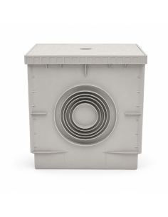Pozzetto In PVC 400x400 mm Con Chiusino Grigio Per Acqua Piovana - FORTUNATO