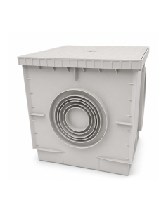 Pozzetto In PVC 400x400 mm Con Chiusino Grigio Per Acqua Piovana - FORTUNATO 2