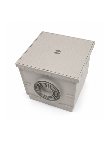 Pozzetto In PVC 400x400 mm Con Chiusino Grigio Per Acqua Piovana FORTUNATO - foto 4