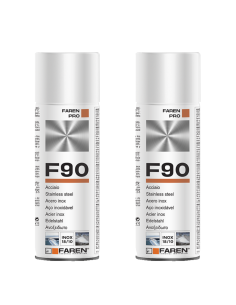 Faren F90 Acciaio Inox Spray Per Trattamento Metalli Anticorrosivo 400 ml 2 Pezzi