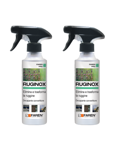 Faren RUGINOX Spray Convertitore Di Ruggine Rimuove Ossidazioni 250 ml 2 Pezzi