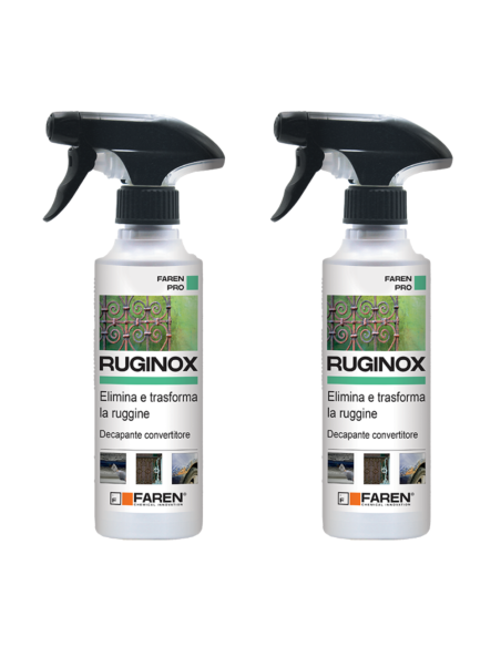 Faren RUGINOX Spray Convertitore Di Ruggine Rimuove Ossidazioni 250 ml 2 Pezzi