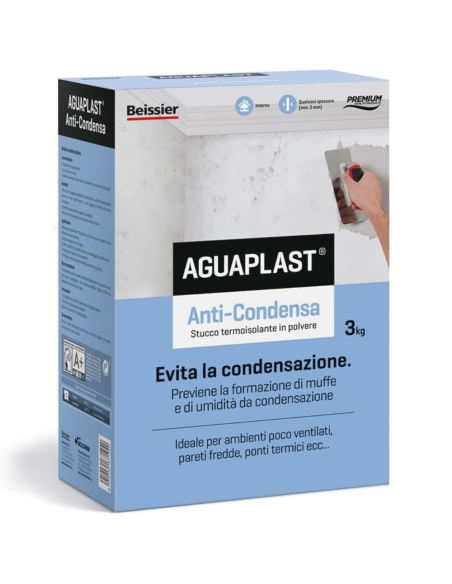 AGUAPLAST ANTICONDENSA Stucco Termoisolante E Anti-Muffa 3 Kg