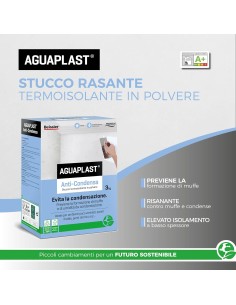 AGUAPLAST ANTICONDENSA Stucco Termoisolante E Anti-Muffa 3 Kg 2