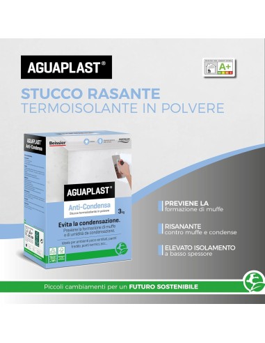 AGUAPLAST ANTICONDENSA Stucco Termoisolante E Anti-Muffa 3 Kg